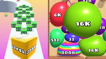 Live : [Day 1] Blob Merge 3D [16K] vs Jelly Run 2048 [ 2048h - MAX Score ]