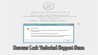 Browser Lock Technical Support Scam