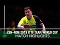 Liang Jingkun vs Jeoung Youngsik | ZEN-NOH 2019 Team World Cup Highlights (Final)