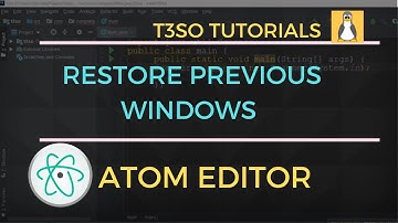 How to Disable Restore Previous Windows on Start in Atom Editor