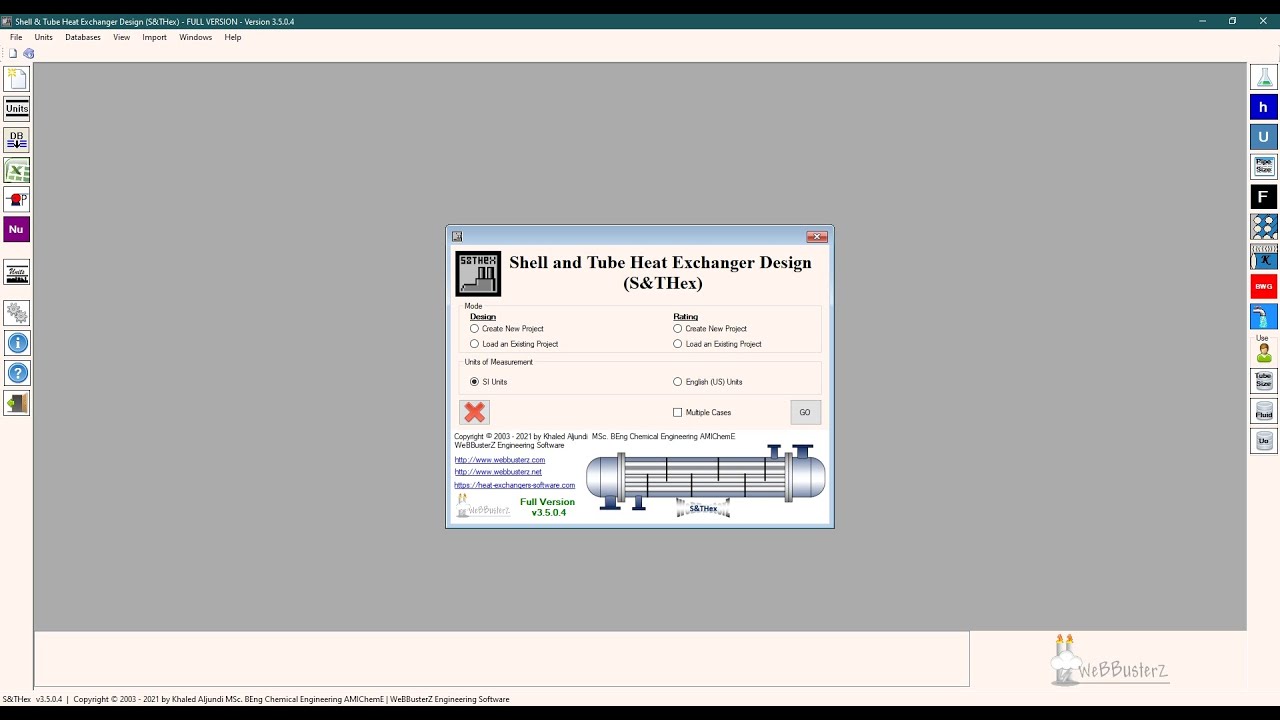 Shell and tube heat exchanger design software - SI Units Example - YouTube