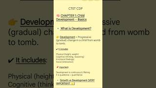Growth Vs. Development | CTET | Educational Classes
