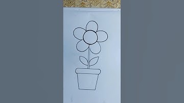 Draw with me for kids🌻How to draw flower #shorts #trending #flower #ytshorts #youtubeshorts #drawing