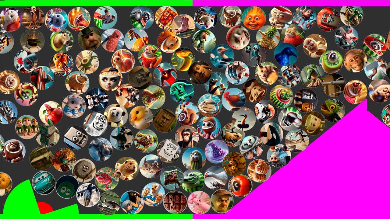 ALL 195 Italian Brain Rot Animals Marble Race In Algodoo