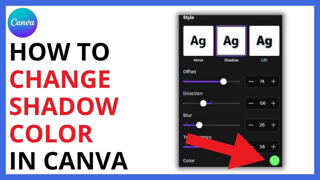 How to Change Shadow Color in Canva [2025 FULL GUIDE] - YouTube