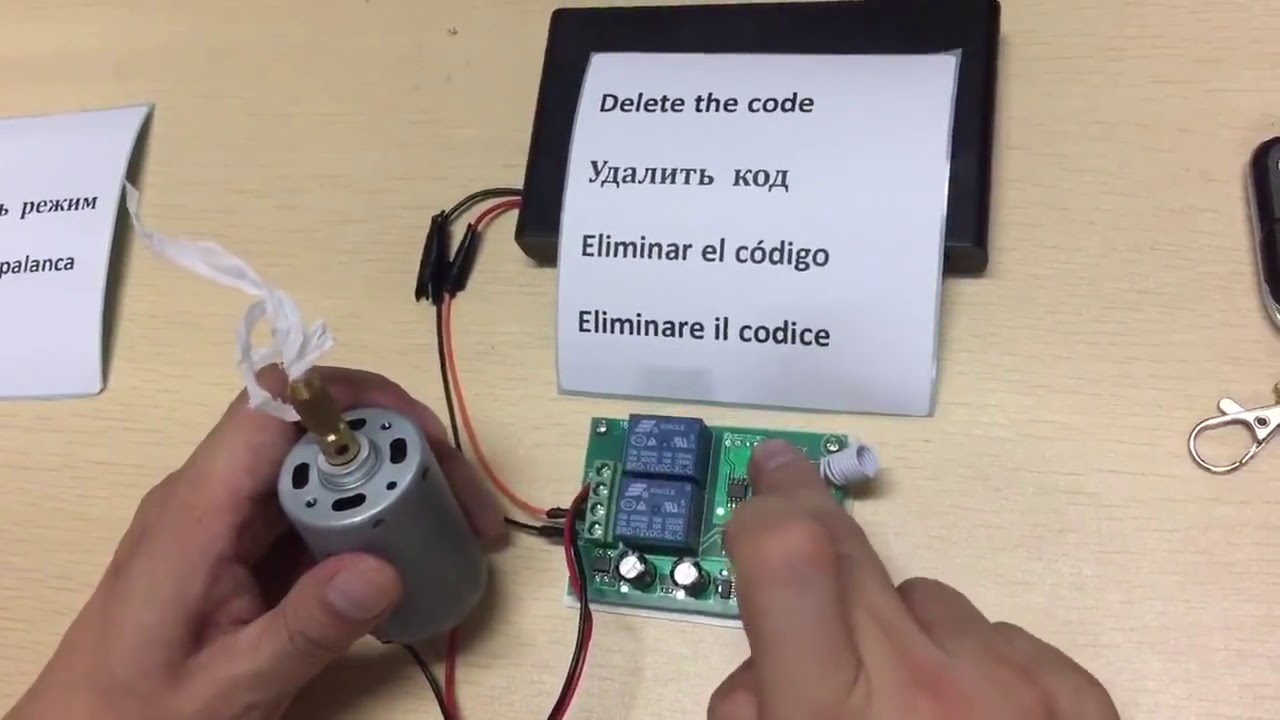 2 channels RF relay remote control display - YouTube