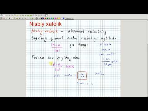 Nisbiy xatolik. Algebra 8-sinf. 50-dars