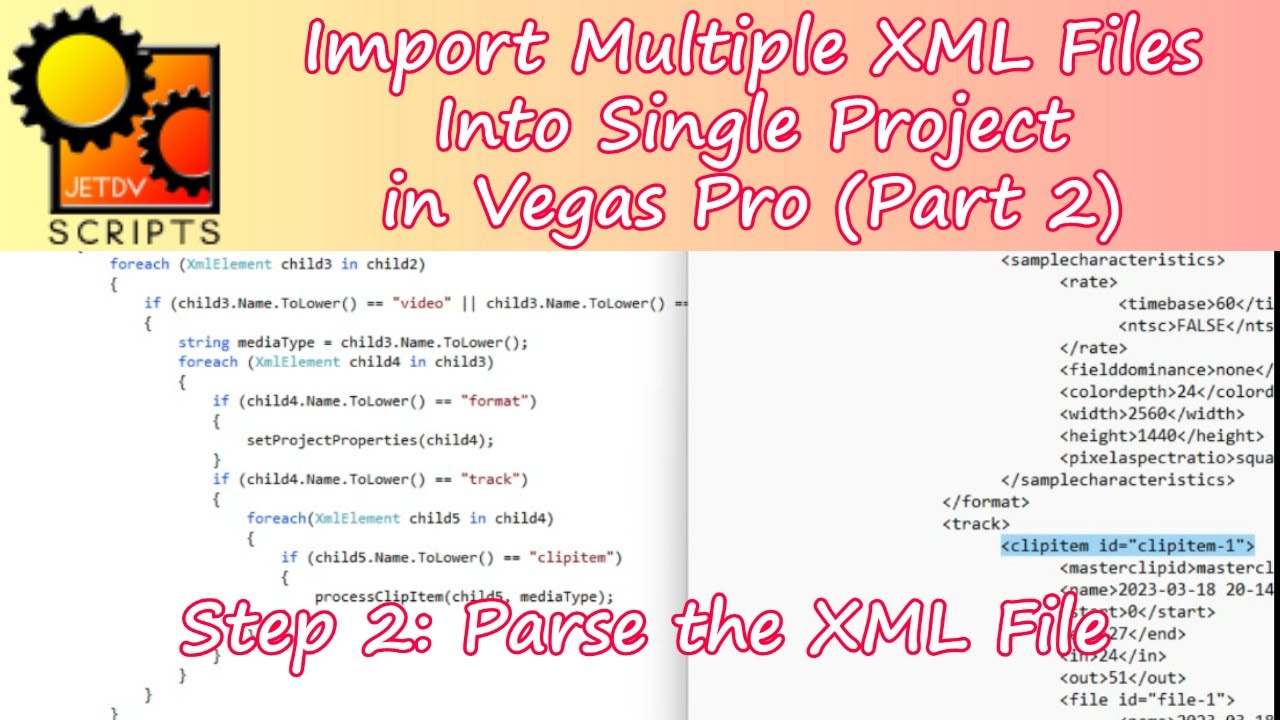 Import Project from XML in Vegas Pro - Part 2 - YouTube