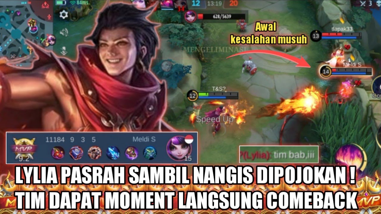 DAPAT MOMENT LANGSUNG COMEBACK !! LYLIA NANGIS DIPOJOKAN‼️BUILD VALIR TERSAKIT 2023 - Mobile legends