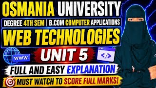 Famous WEB TECHNOLOGIES UNIT-5 | Degree 4th sem BCOM Computers web technologies unit-5 full explanation💯✅ Profile