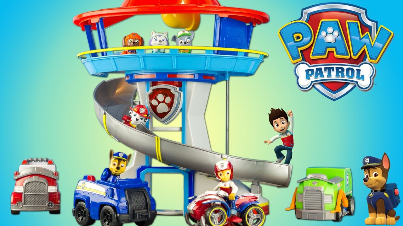 Paw Patrol Lookout Playset Headquarters Toy Review Nickelodeon Patrulla de  Cachorros Juguetes 