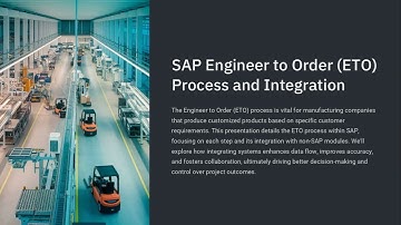 🚀 SAP HANA Engineer-to-Order (ETO) Process: Managing Complex Custom Manufacturing 🏗️