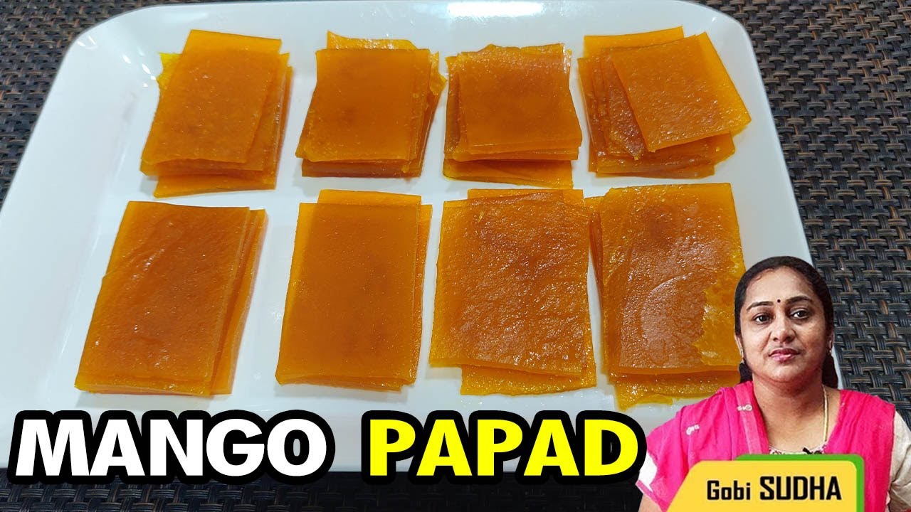 Mango Pappad Sweet Recipe in Tamil by Gobi Sudha Mango bars