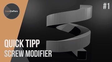 Blender QUICK TIPP  | Screw Modifier #1 - Coil Spring