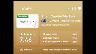 In Wikifx TITAN CAPITAL MARKET now Achieved Golden Colour Background