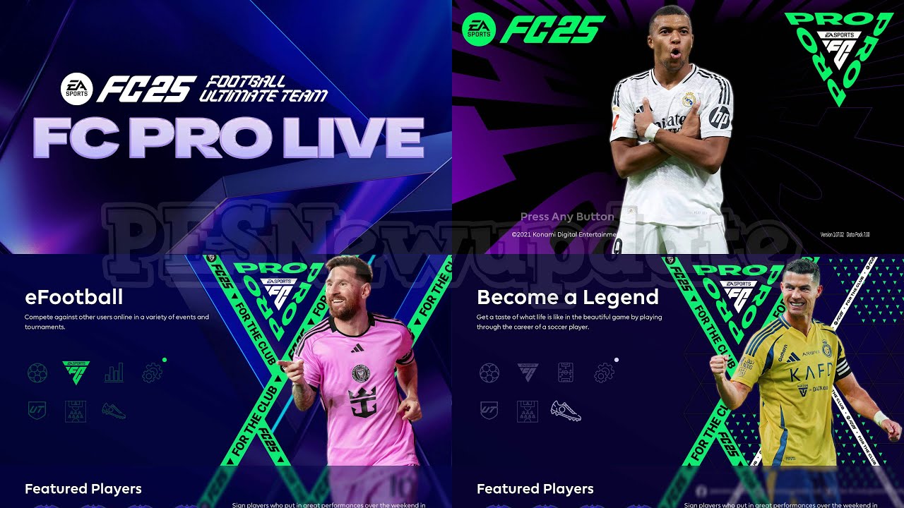 PES 2021 Menu EA FC 25 FC Pro by PESNewupdate - YouTube