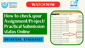 How to check your Assignment / Project / Practical Submission status Online 2025