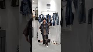 Plhaugqi30 工裝牛仔背心外套 490 黑Blu藍