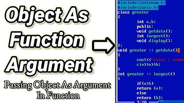 object as function argument in C++| Passing objects as function arguments in C++ | @Bca kud english