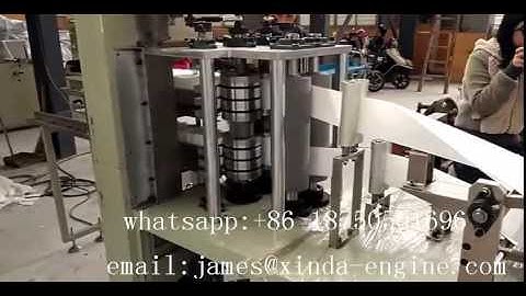 full automatic napkin paper tissue  3 color print machine with 4 line xinda machine