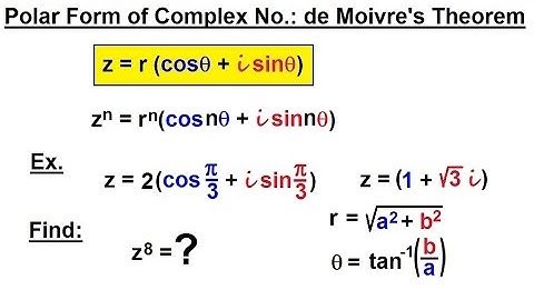 PreCalculus - Polar Coordinates (28 of 35) Complex Numbers: de Moivre