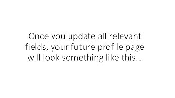 How to populate your faculty profile page