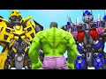 THE HULK VS BUMBLEBEE & OPTIMUS PRIME (Transformers) - EPIC BATTLE