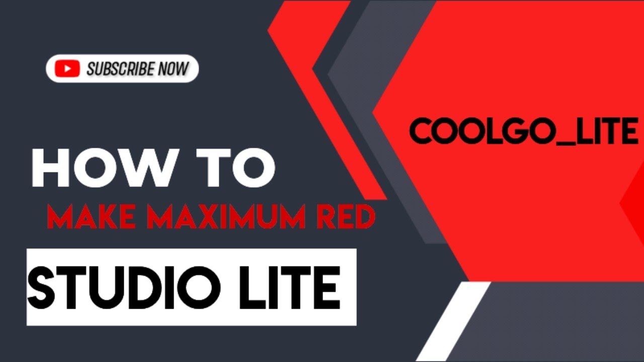 how to make maximum red | studio lite - YouTube