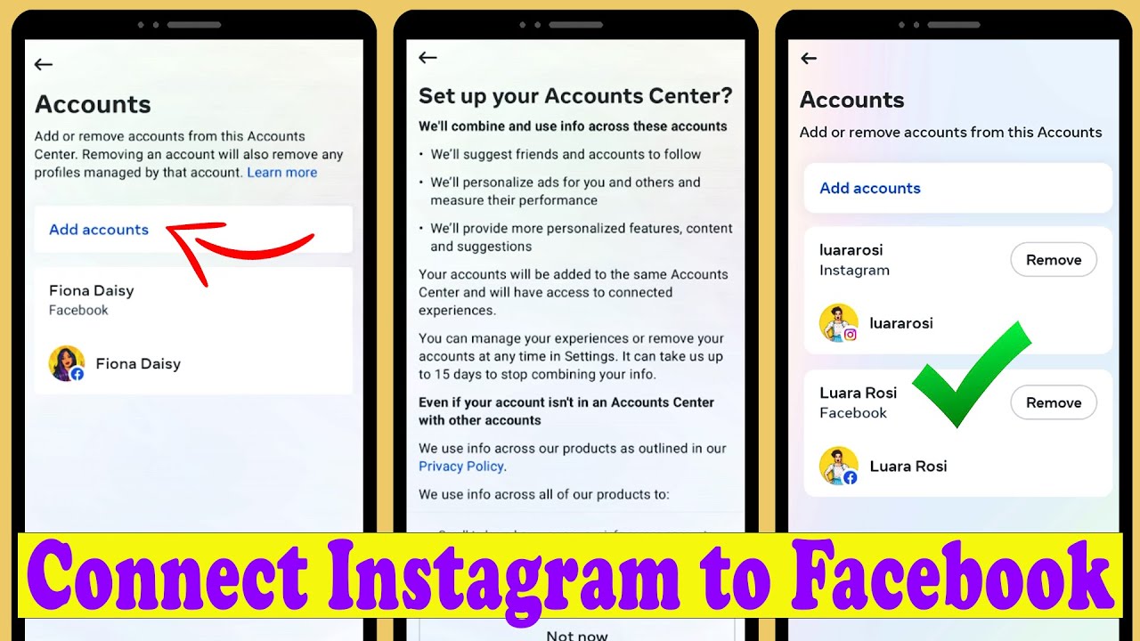 How To Connect Instagram To Facebook 2023 In Account Center Link