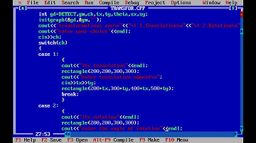 Implementation of Transformations: Translation, Rotation & Scaling