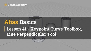 Autodesk Alias Basic Tutorials 41 - Keypoint Curve Toolbox, Line Perpendicular Tool