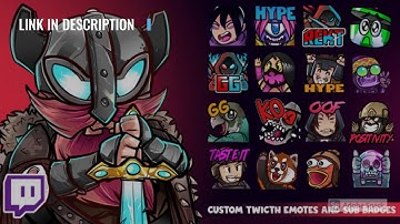 I will create exclusive custom twitch emotes for your channe