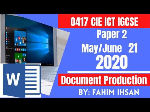 IGCSE ICT 0417/P21/2020