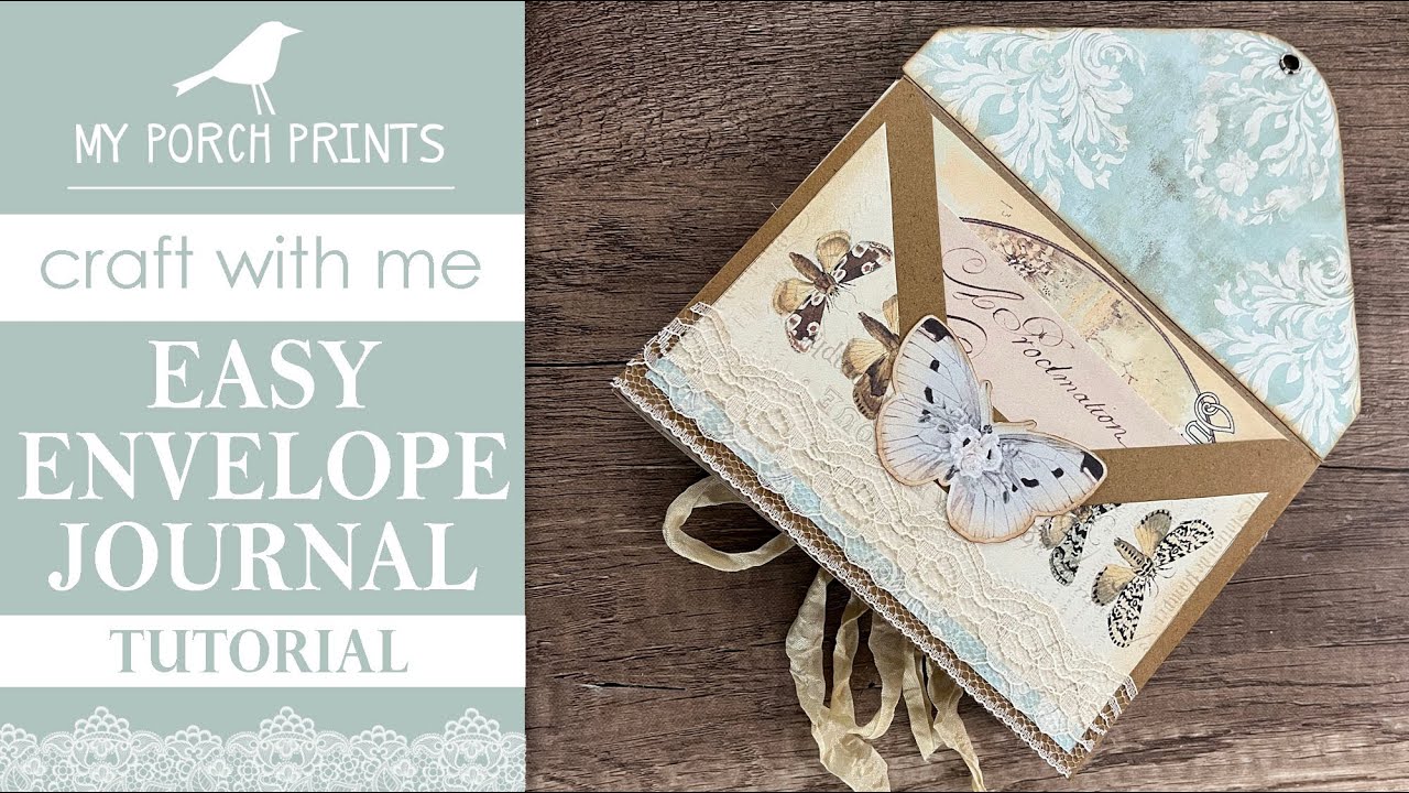 EASY ENVELOPE JOURNAL 🤍 | No Sew Scraps Gift Idea Letters | My Porch ...