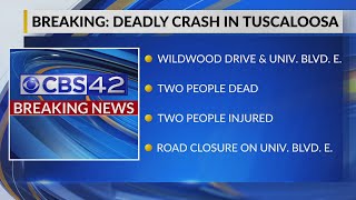 2 dead in Tuscaloosa car crash