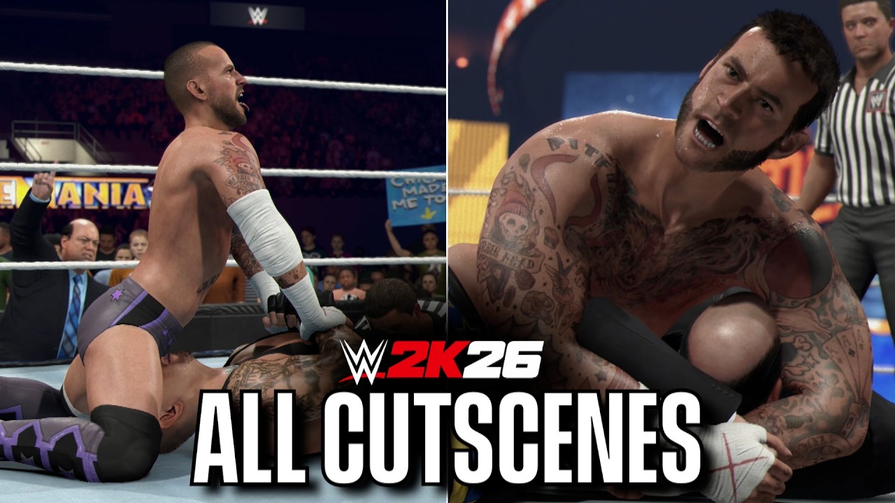 WWE 2K26 All Cutscenes (CM Punk 2K Showcase)