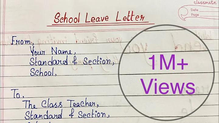 School Leave Application || Leave Letter for School - DayDayNews
