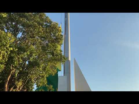 Governo realiza substituição da bandeira acreana no evento de 60 anos do Estado