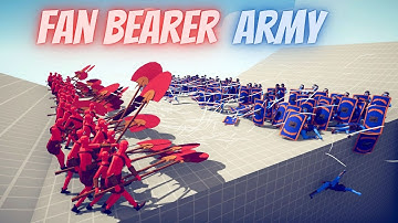 FAN BEARER ARMY vs EVERY FACTION UNITS - Totally Accurate Battle Simulator - TABS