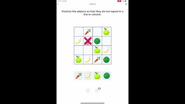 Easy Game - Brain Test Level 73 - Position the objects so that they do not repeat in the line