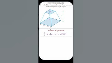 Volume of frustum of pyramid #shorts