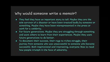 Memoir Presentation - Google Slides