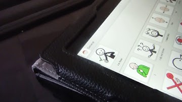 Adult with Autism expressing feelings & answering yes/no with LetMeTalk AAC Talker on Kindle