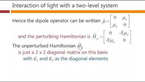 Induced dipole and a two-level system – David Miller
