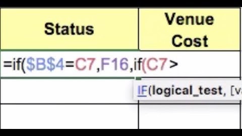 Microsoft Office - Excel: Nested IF Function