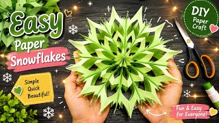 3d Paper snowflake | How to Make paper Snowflakes Christmas Crafts 