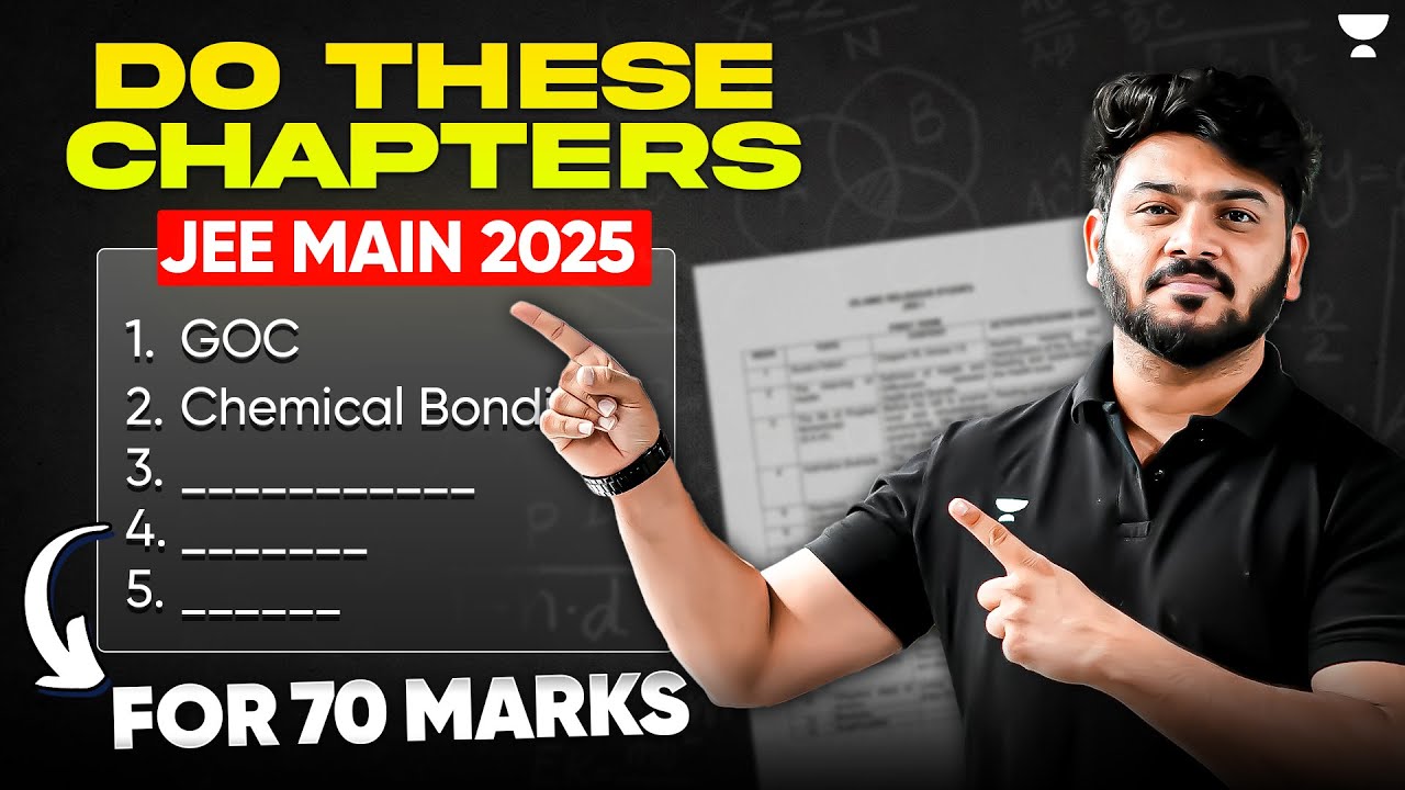 70 Marks 🔥 from 10 Chapters 🎯 in Chemistry || JEE Main 2025 - YouTube
