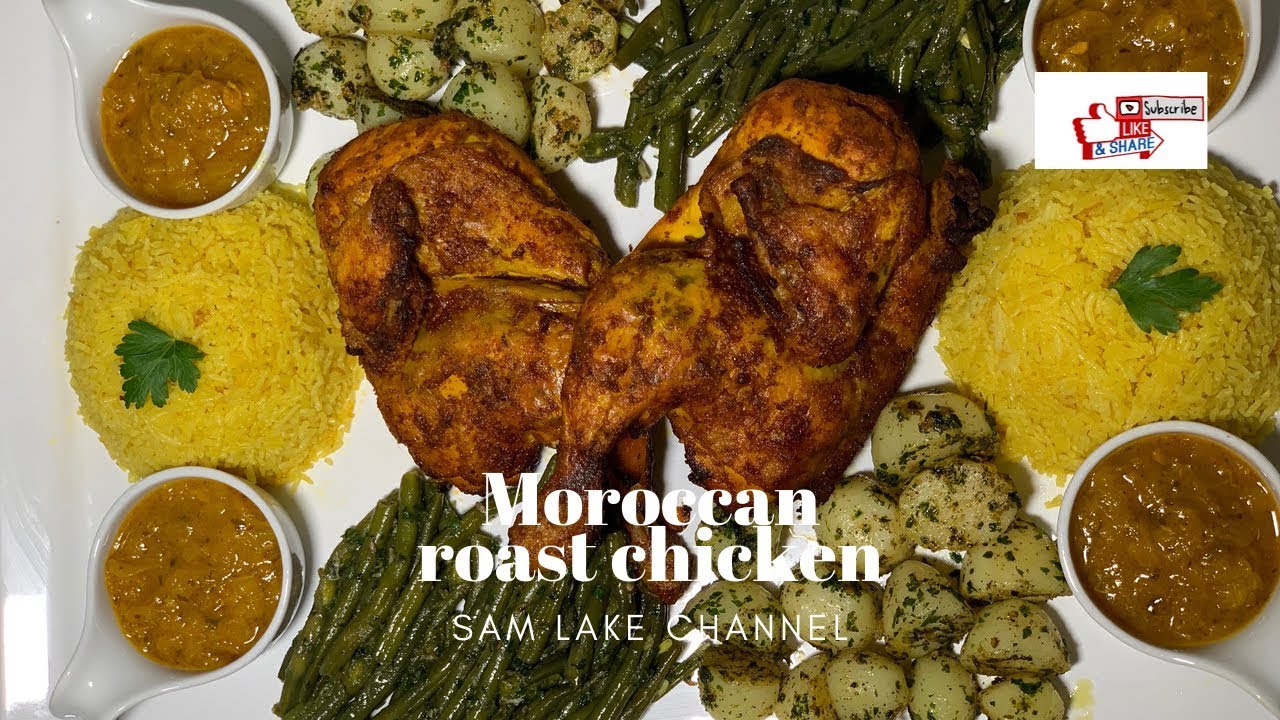 MOROCCAN ROASTED CHICKEN WITH SAFFRON RICE & CARAMELISED ONION SAUCE