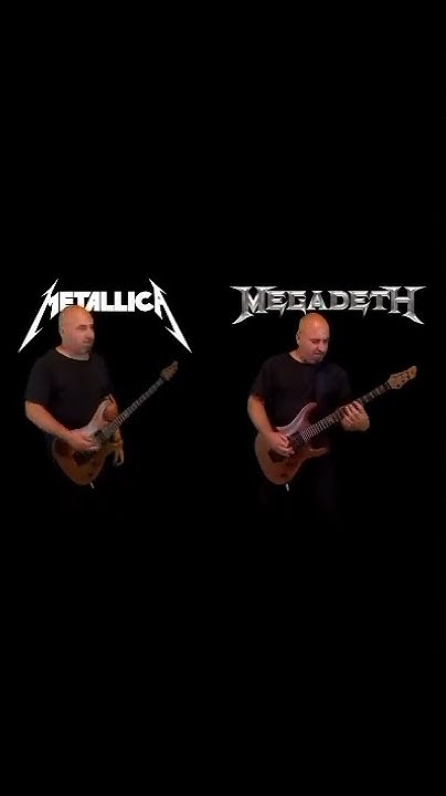 Metallica Vs Megadeth Guitar Riffs Battle 🎶 Gutar Battle Riffs| Metallica VS Megadeth Pt.2 #MiguelSequeira #short