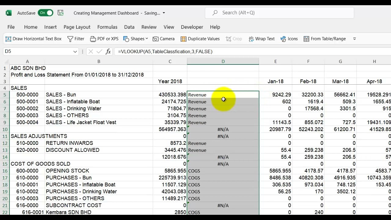 Auditor Accountant tip   Mapping Account Code to Account Category easily with VLOOKUP in Excel